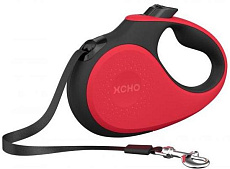 XCHO Поводок-рулетка для собак, лента, красный/черный